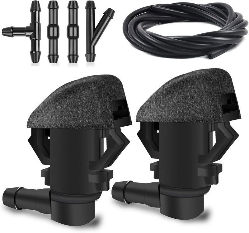 deemars Windshield Washer Nozzles Kit, Front Windshield Spray Nozzles Wiper Spray Washer Jet and Fluid Hose with Connectors for Honda Pilot 2009-2012 2014 2015, Replaces OEM #76810-SZA-A01ZA (76810-SZA-A01ZA) - Image 1